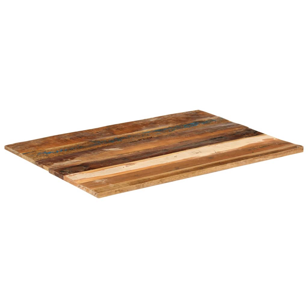 Rektangulær bordplate 60x80 cm 15-16 mm gjenvunnet heltre