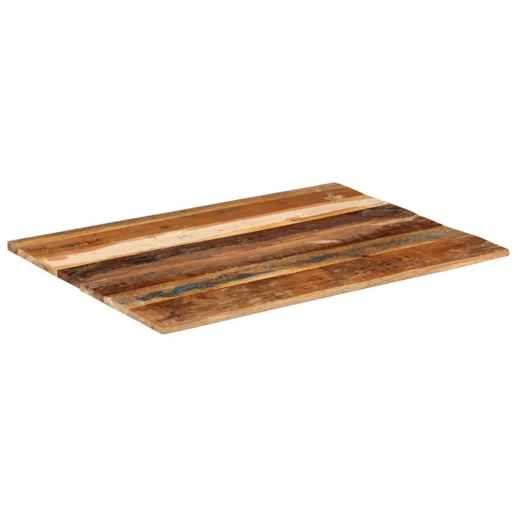 Rektangulær bordplate 60x80 cm 15-16 mm gjenvunnet heltre