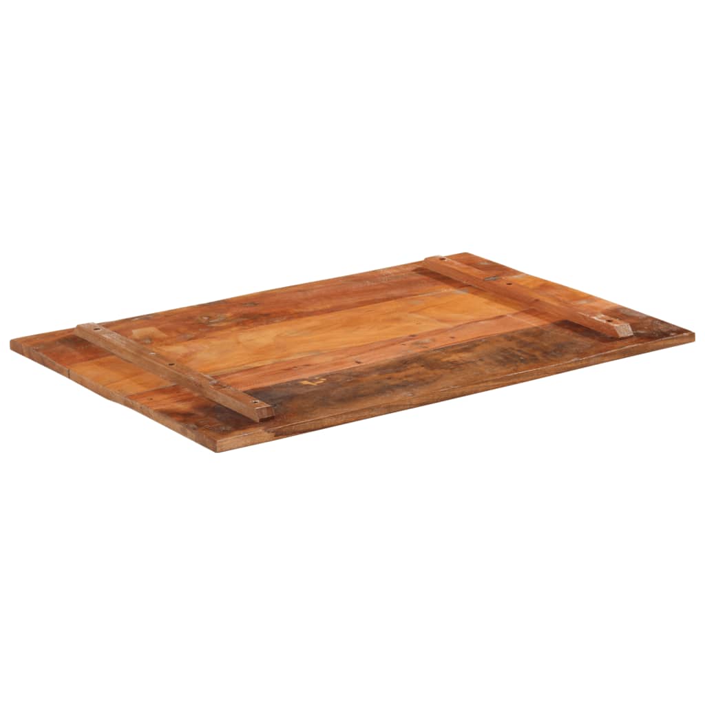 Rektangulær bordplate 60x90 cm 15-16 mm gjenvunnet heltre
