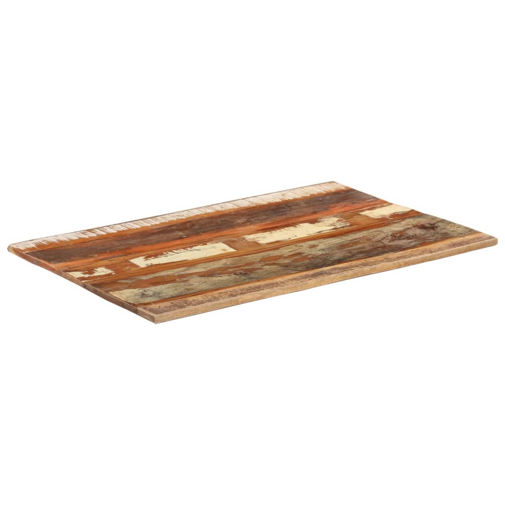 Rektangulær bordplate 60x90 cm 15-16 mm gjenvunnet heltre