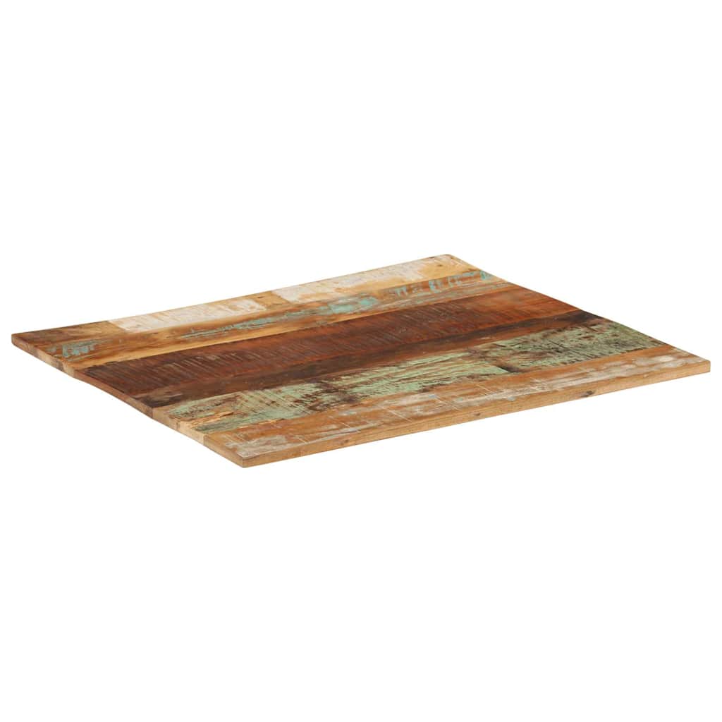 Rektangulær bordplate 70x80 cm 15-16 mm gjenvunnet heltre