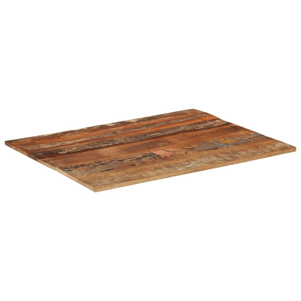 Rektangulær bordplate 70x90 cm 15-16 mm gjenvunnet heltre