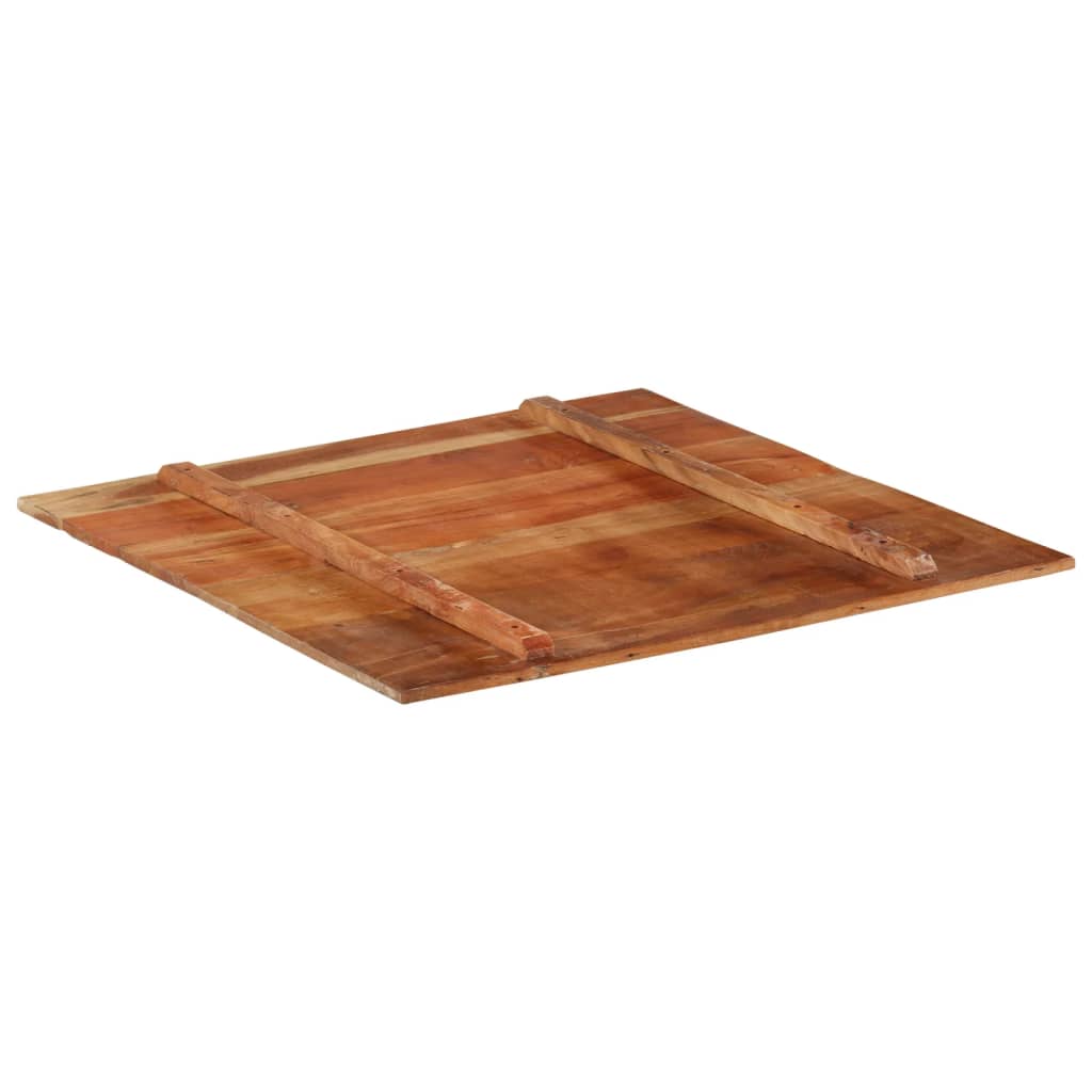 Firkantet bordplate 80x80 cm 15-16 mm gjenvunnet heltre