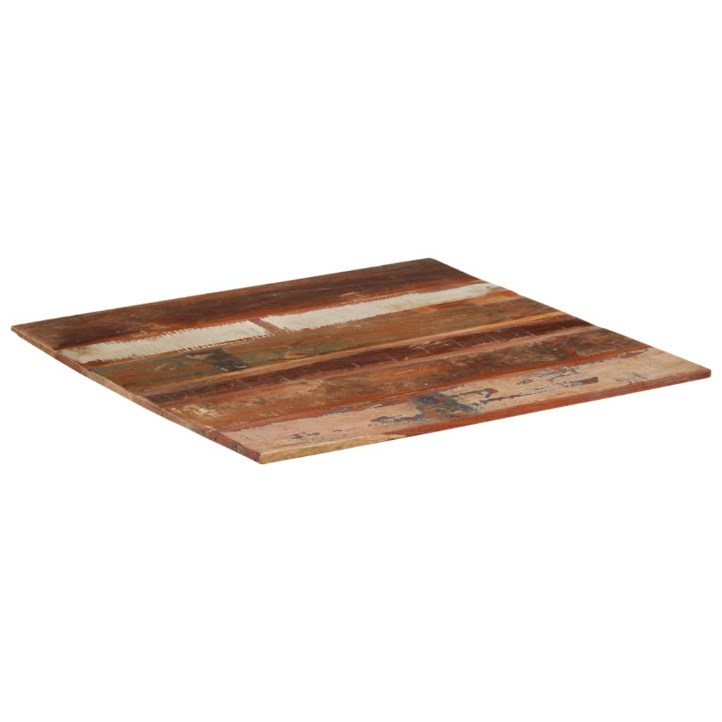Firkantet bordplate 80x80 cm 15-16 mm gjenvunnet heltre
