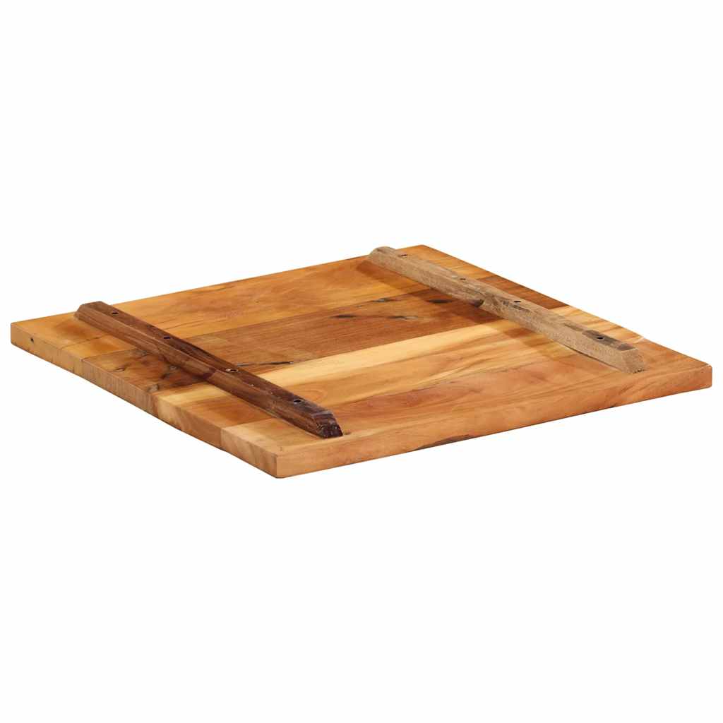 Firkantet bordplate 60x60 cm 25-27 mm gjenvunnet heltre