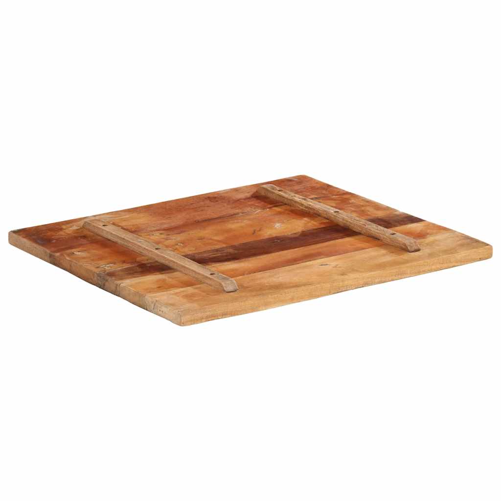 Rektangulær bordplate 60x70 cm 25-27 mm gjenvunnet heltre