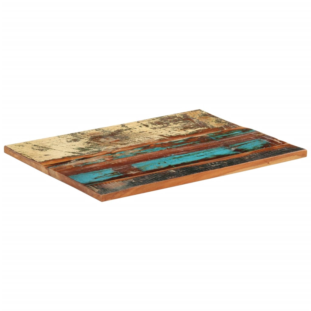 Rektangulær bordplate 60x80 cm 25-27 mm gjenvunnet heltre