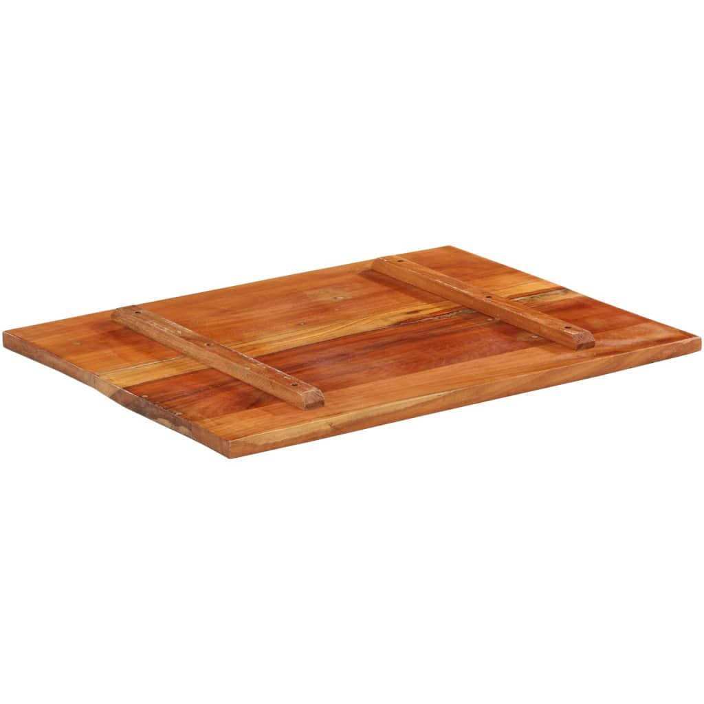 Rektangulær bordplate 60x80 cm 25-27 mm gjenvunnet heltre