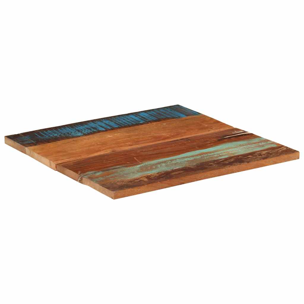 Firkantet bordplate 70x70 cm 25-27 mm gjenvunnet heltre