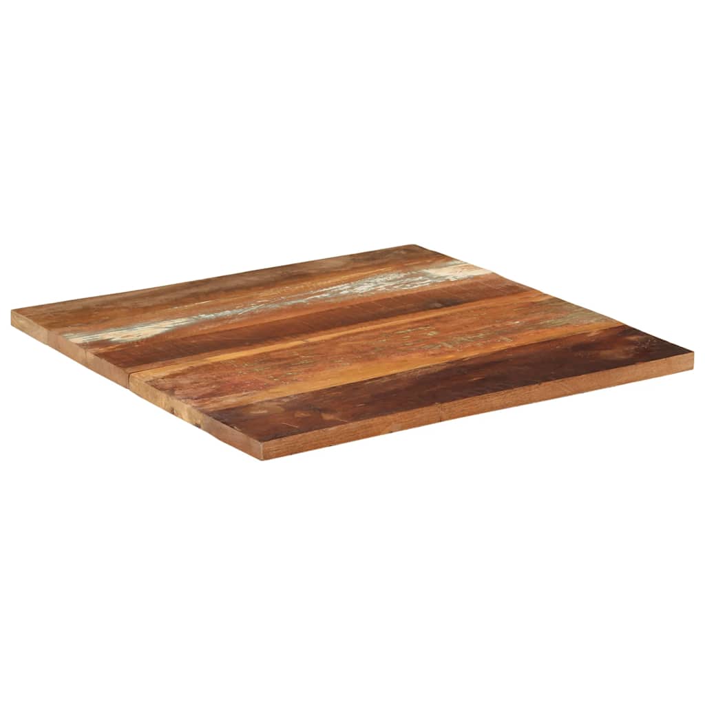 Firkantet bordplate 70x70 cm 25-27 mm gjenvunnet heltre