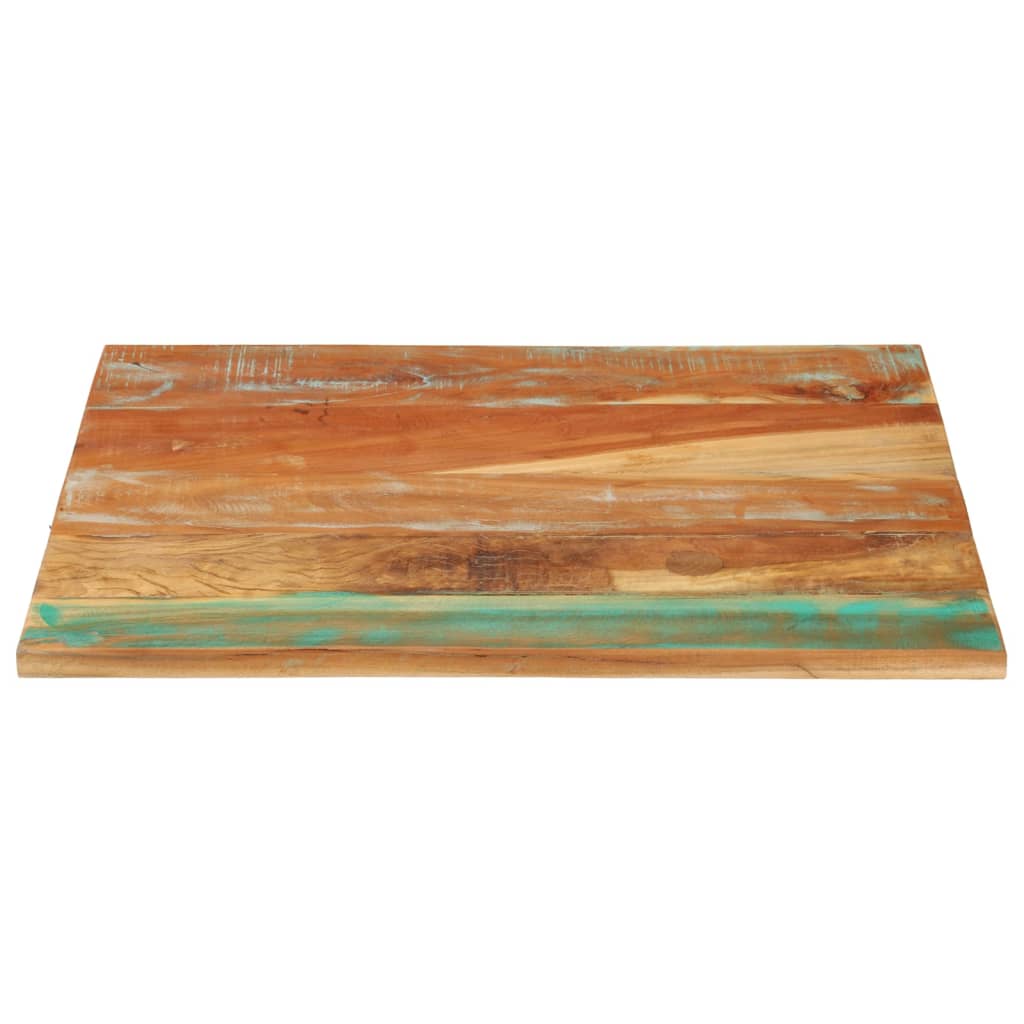 Rektangulær bordplate 70x80 cm 25-27 mm gjenvunnet heltre