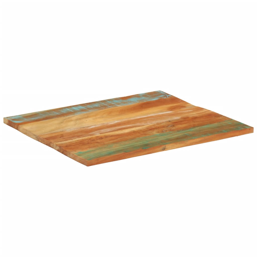 Rektangulær bordplate 70x80 cm 25-27 mm gjenvunnet heltre