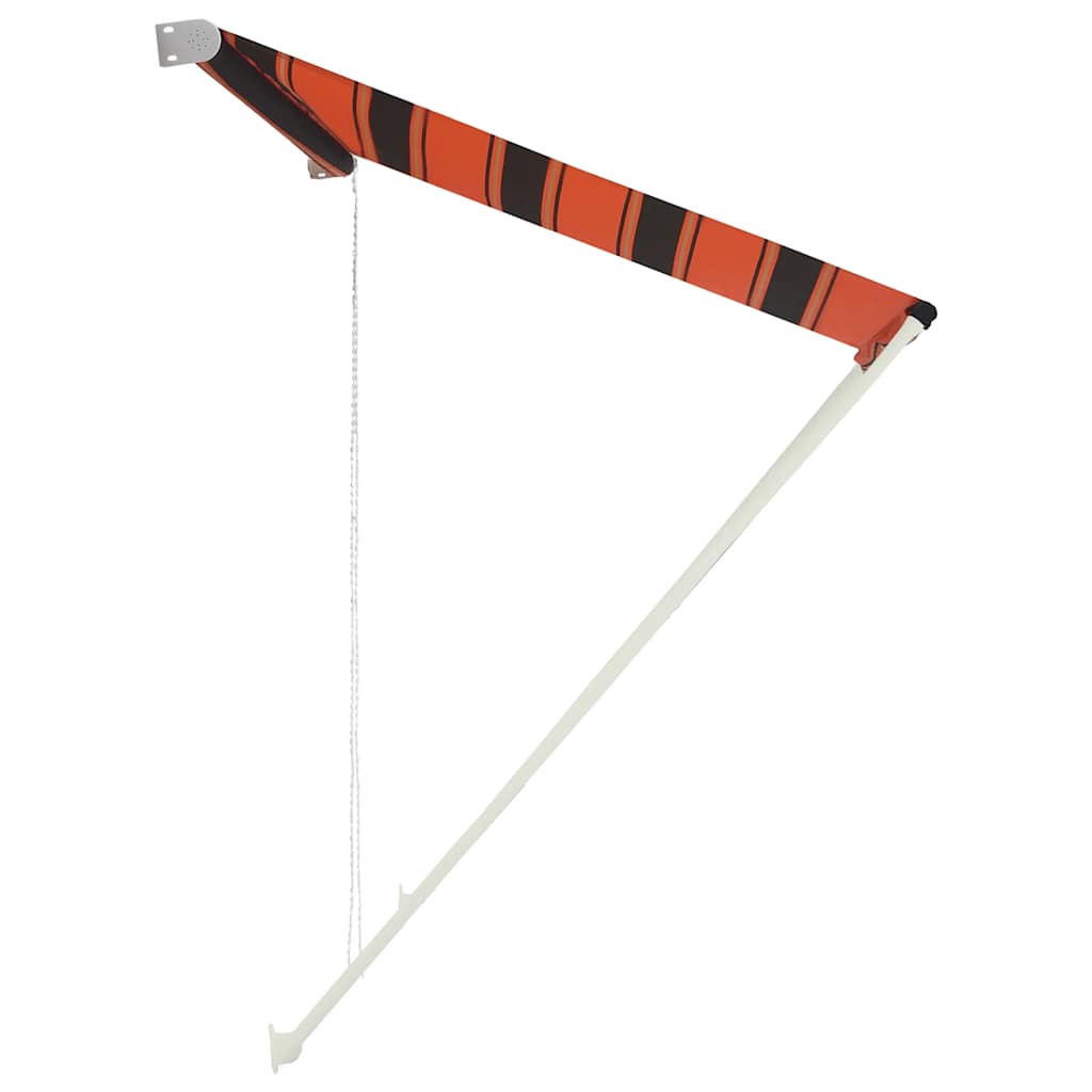Uttrekkbar markise 250x150 cm oransje og brun vidaXL