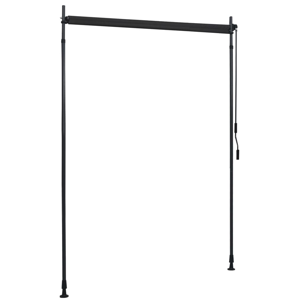 Utendørs rullegardin 150x270 cm antrasitt