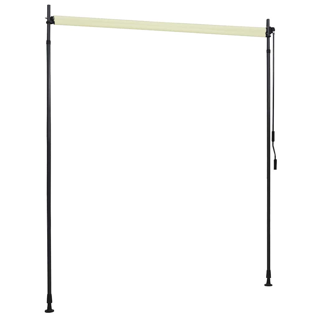 Utendørs rullegardin 200x270 cm kremhvit vidaXL