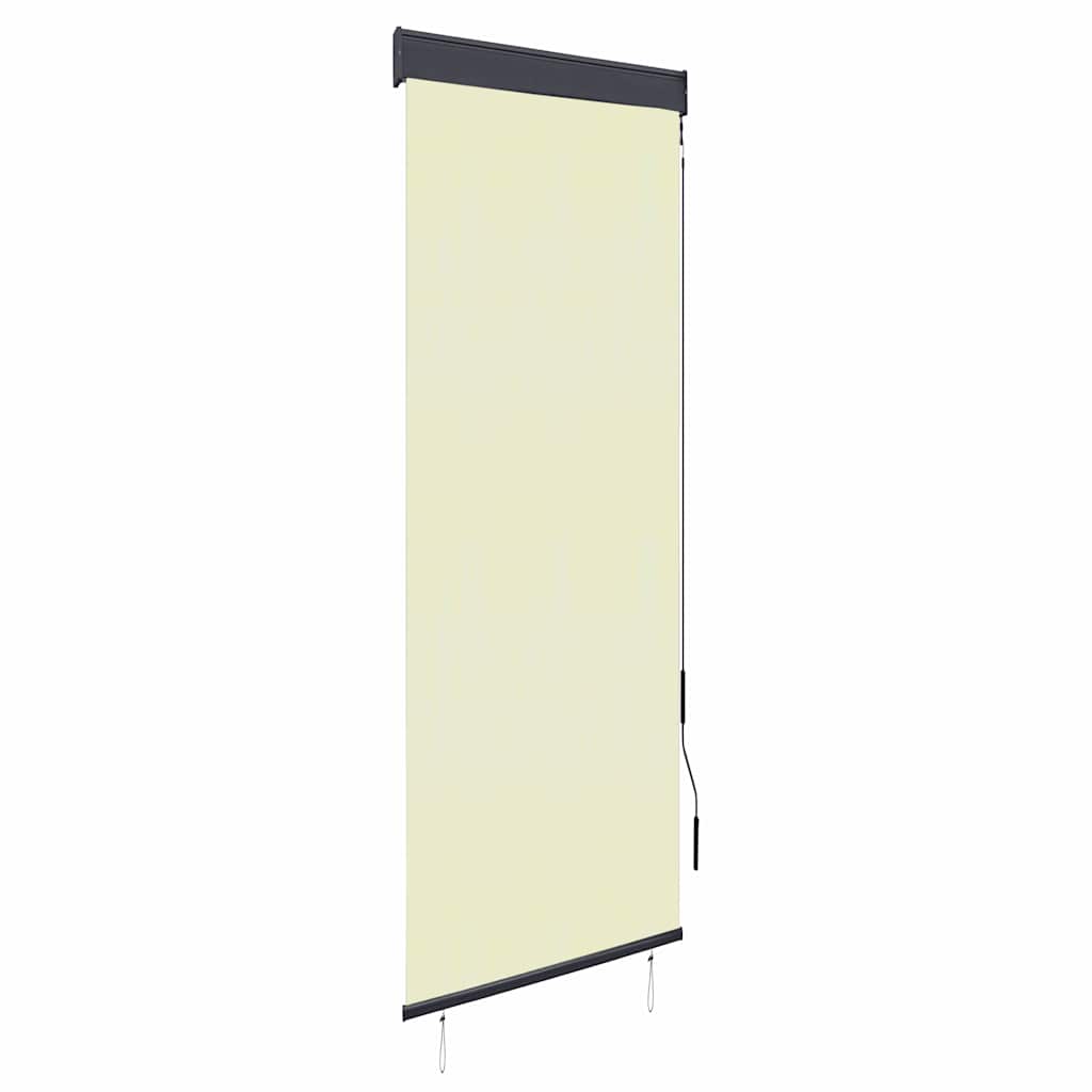 Utendørs rullegardin 60x250 cm kremhvit vidaXL