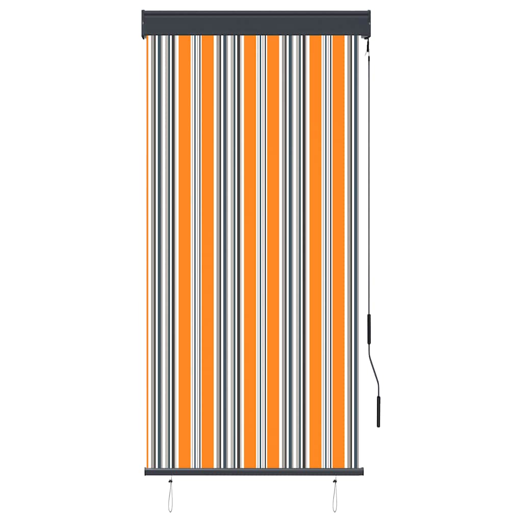 Utendørs rullegardin 80x250 cm gul og blå vidaXL