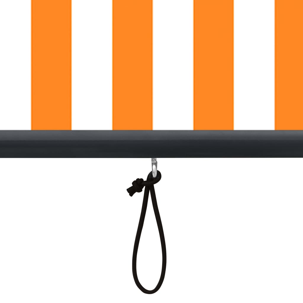 Utendørs rullegardin 140x250 cm hvit og oransje