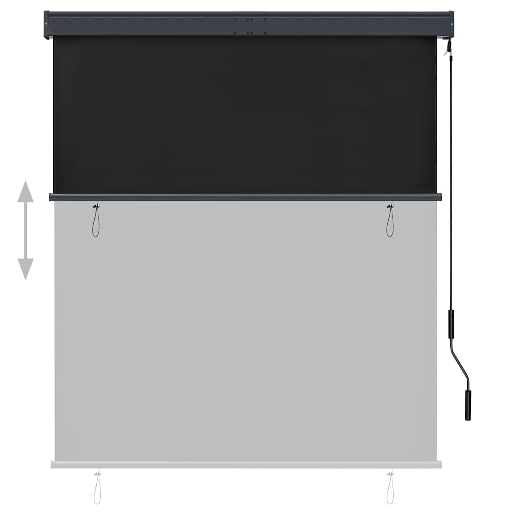 Utendørs rullegardin 140x250 cm antrasitt vidaXL