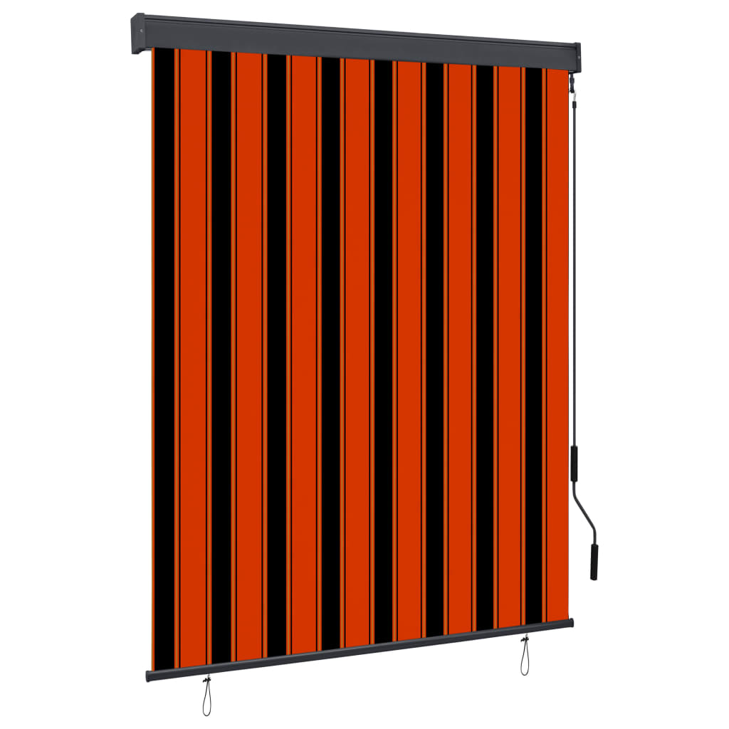 Utendørs rullegardin 140x250 cm oransje og brun