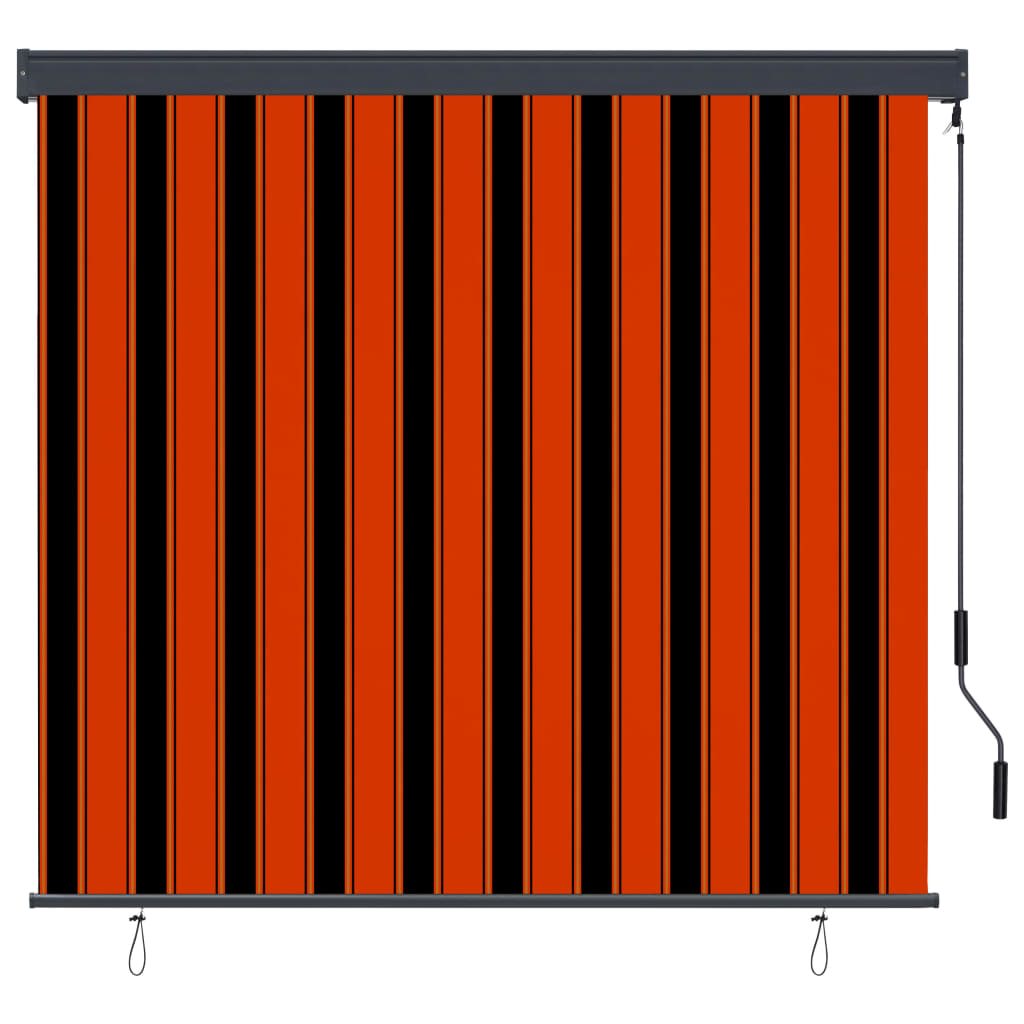 Utendørs rullegardin 160x250 cm oransje og brun