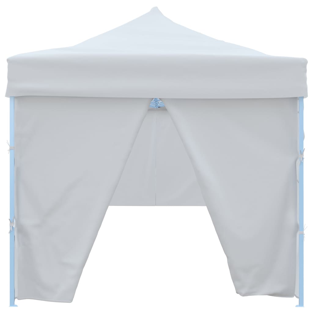 Sammenleggbart festtelt popup med 8 sidevegger 3x9 m hvit