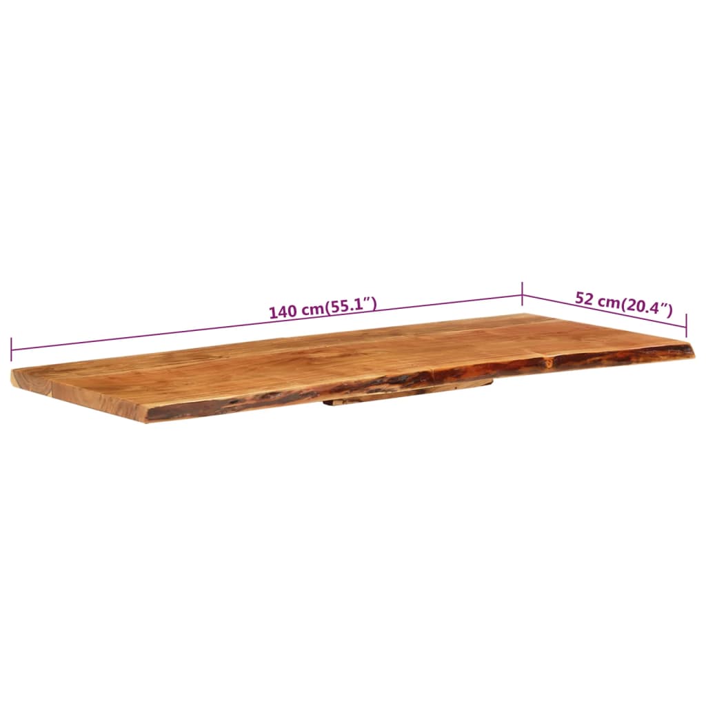 Topplate til baderomsmøbler heltre akasie 140x52x3,8 cm