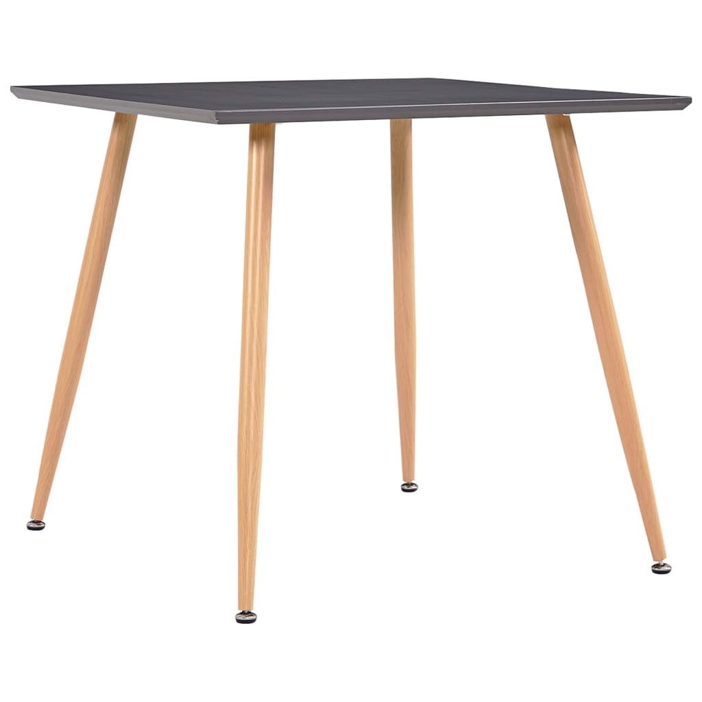 Spisebord grå og eik 80,5x80,5x73 cm MDF