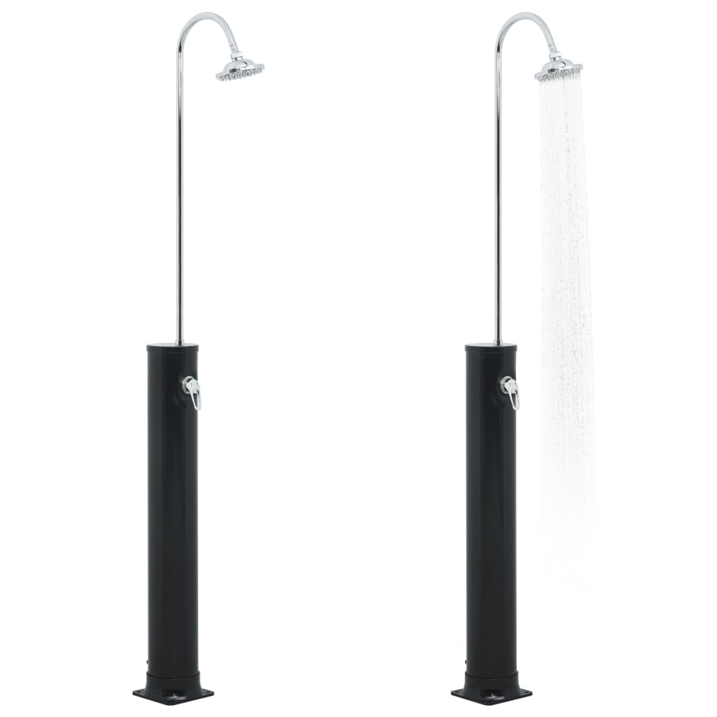 Soloppvarmet dusj svart 214 cm 20 L