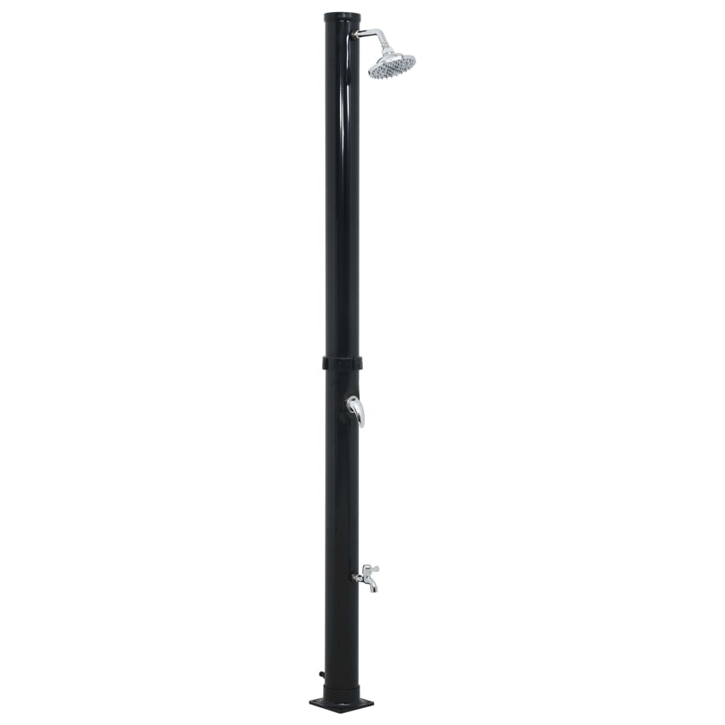 Soloppvarmet dusj svart 220 cm 20 L