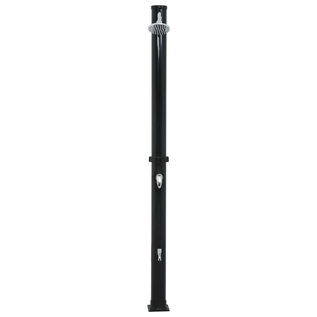 Soloppvarmet dusj svart 220 cm 20 L