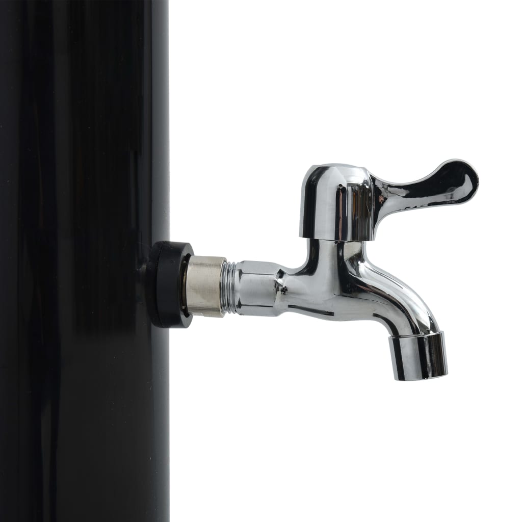 Soloppvarmet dusj svart 220 cm 20 L