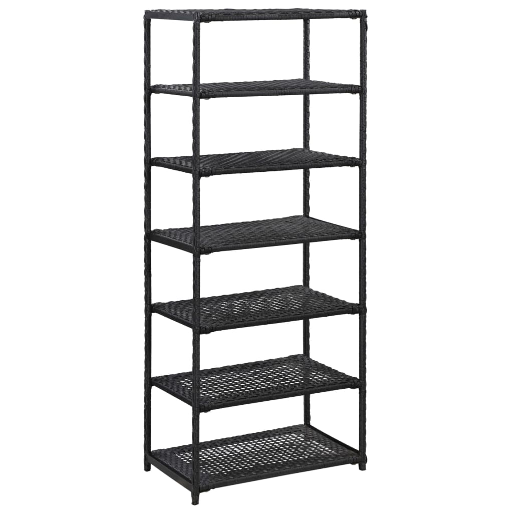 Skostativ svart 50x30x120 cm polyrotting