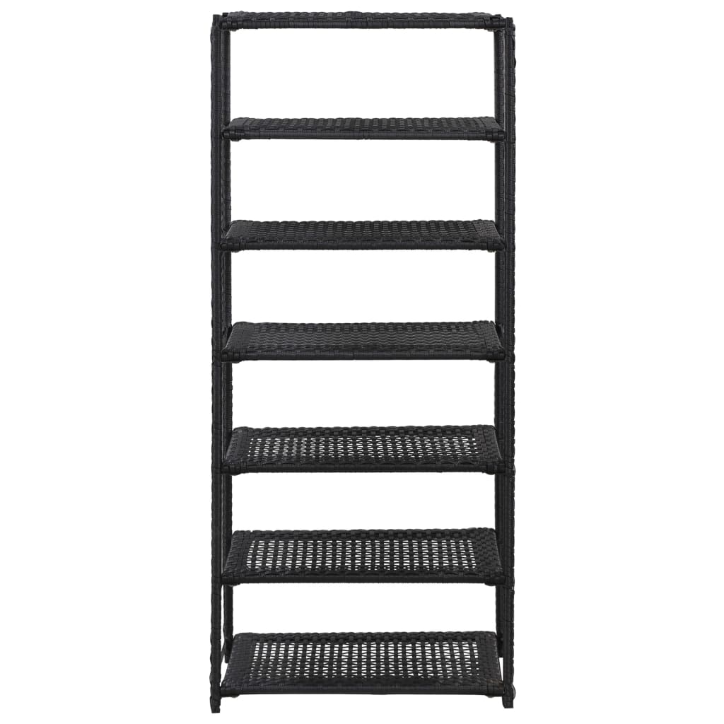 Skostativ svart 50x30x120 cm polyrotting
