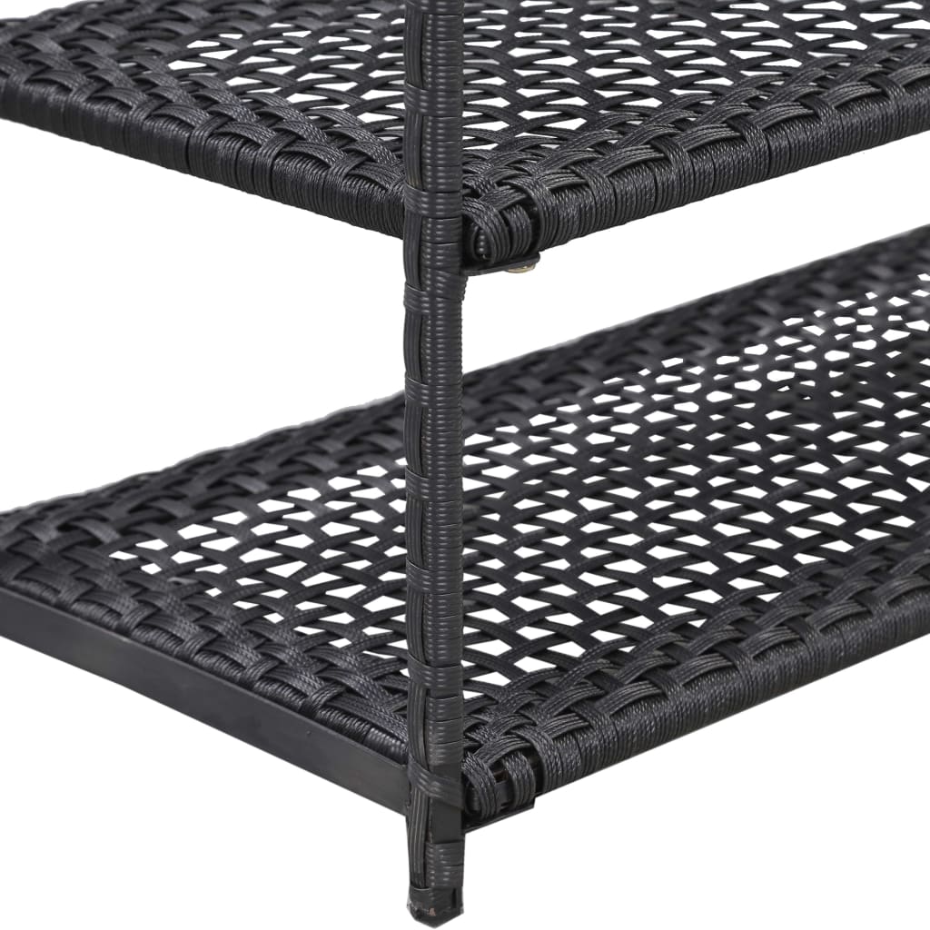 Skostativ svart 50x30x120 cm polyrotting