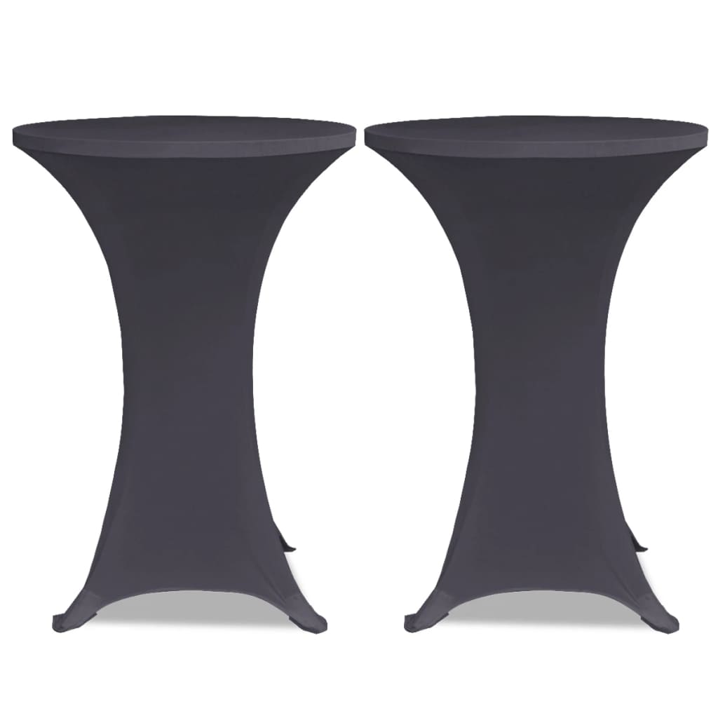 Elastisk bordduk 4 stk 60 cm antrasitt