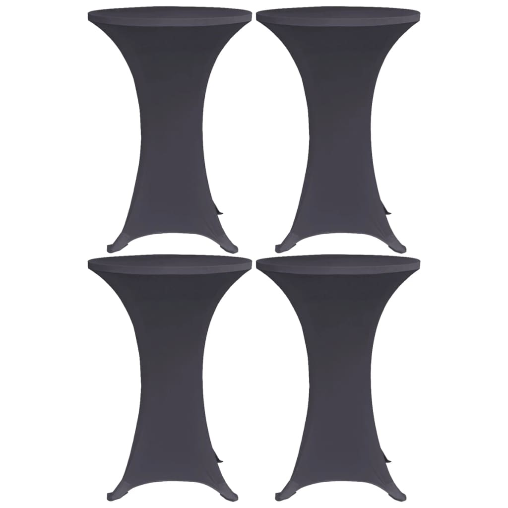 Elastisk bordduk 4 stk 70 cm antrasitt