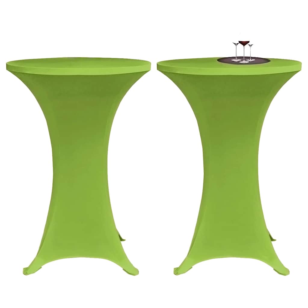 Elastisk bordduk 4 stk 70 cm grønn