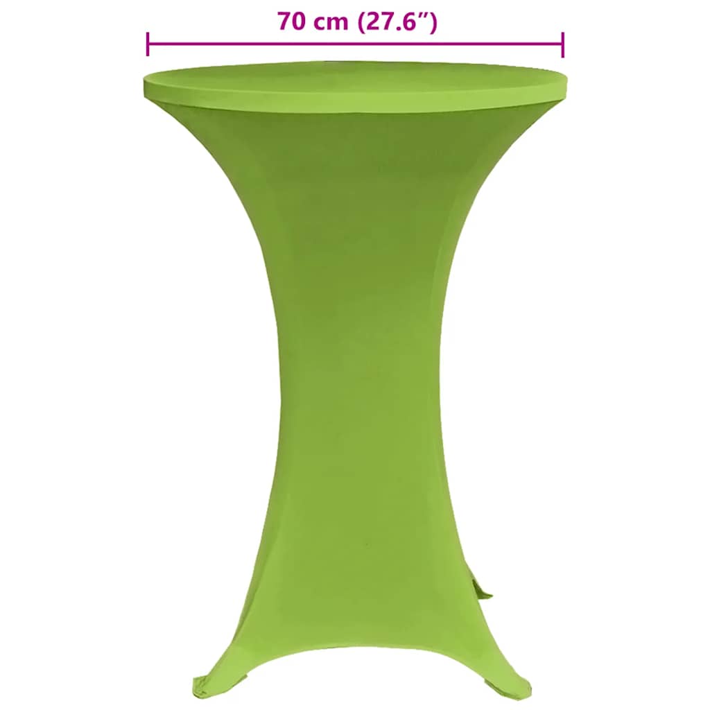 Elastisk bordduk 4 stk 70 cm grønn