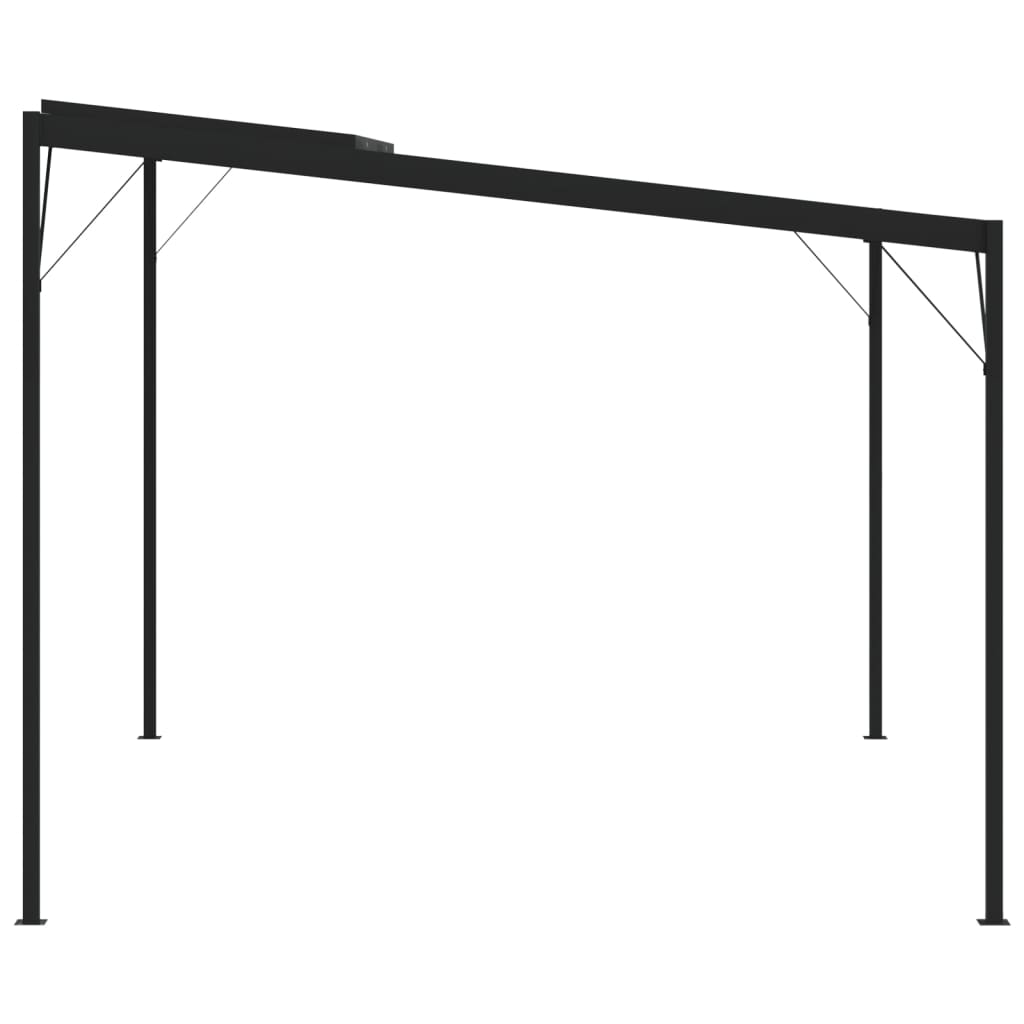 Paviljong med tak antrasitt 4x3x2,5 m aluminium og stål