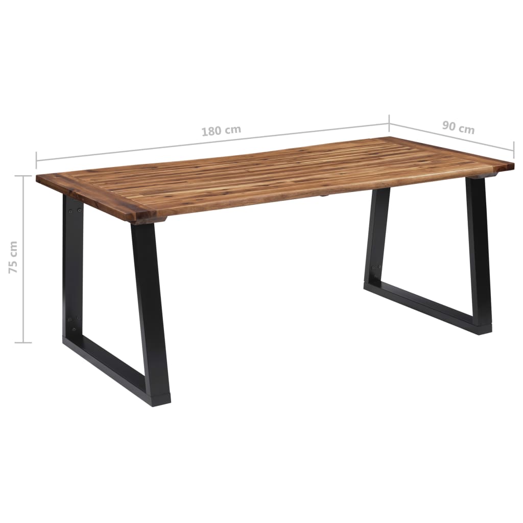 Spisebord heltre akasie 180x90 cm