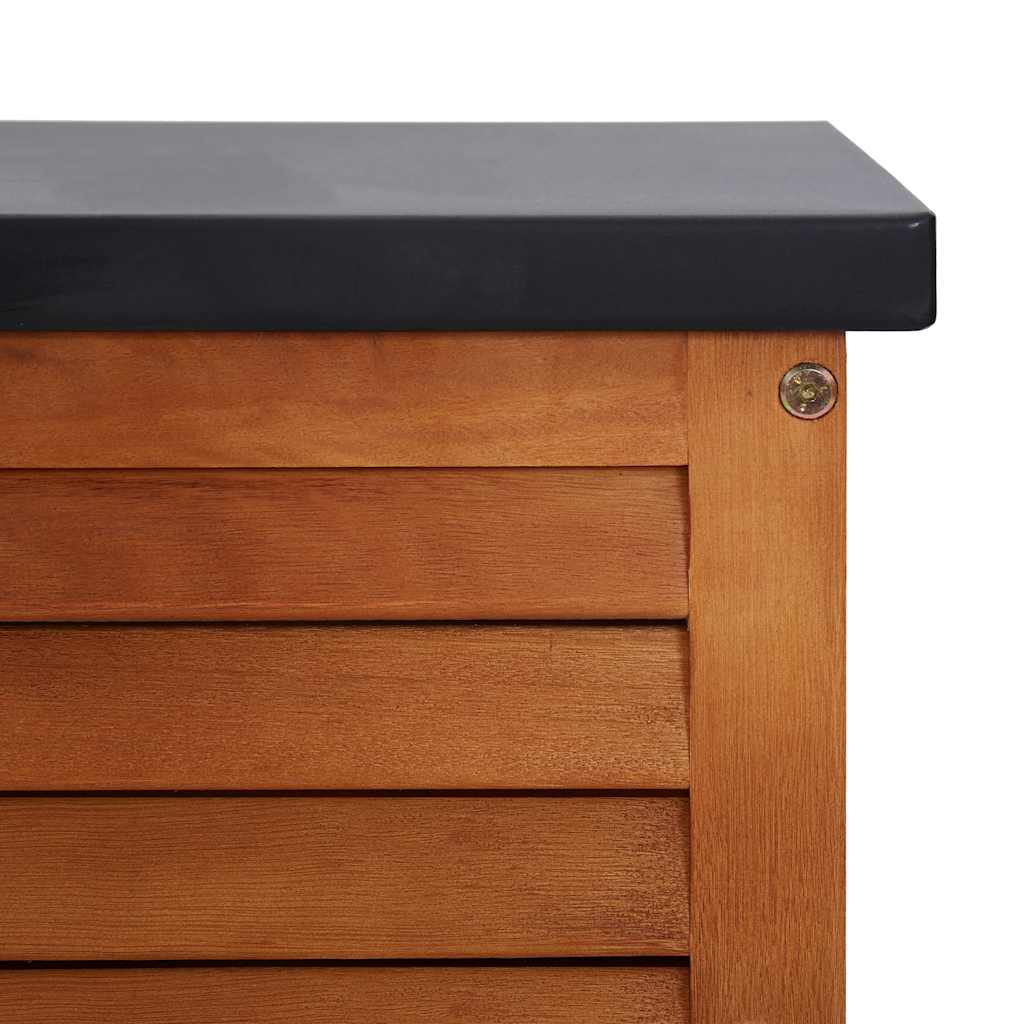 Oppbevaringsboks til hage 150x50x55 cm heltre eukalyptus