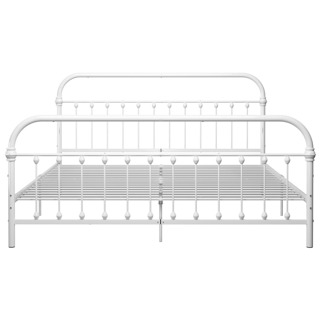 Sengeramme hvit metall 180x200 cm
