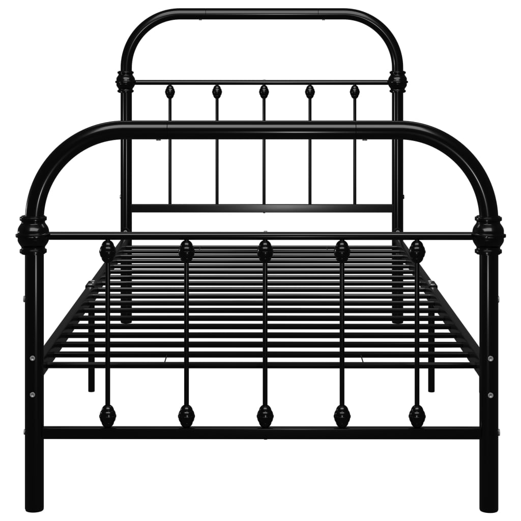 Sengeramme svart metall 100x200 cm