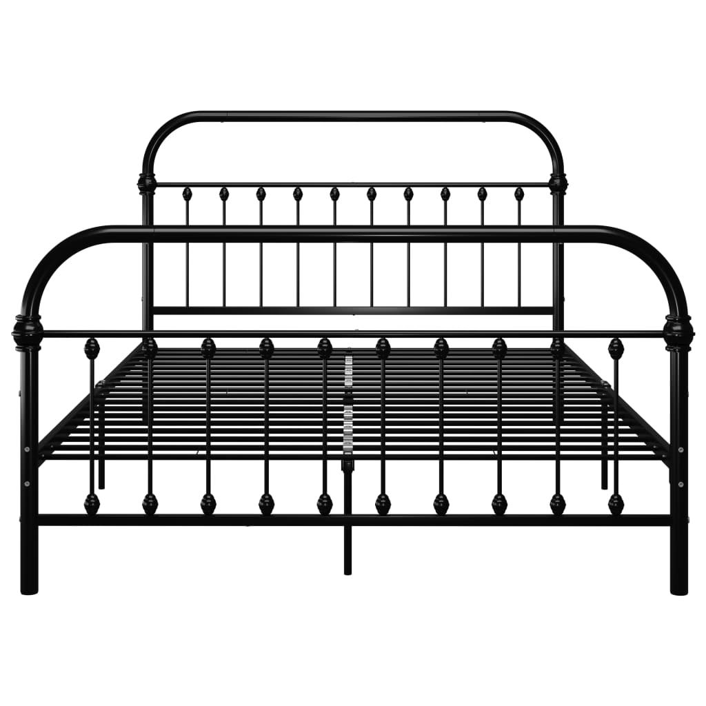 Sengeramme svart metall 120x200 cm