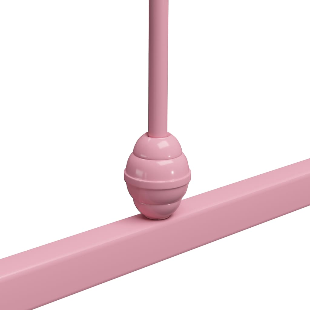Sengeramme rosa metall 90x200 cm