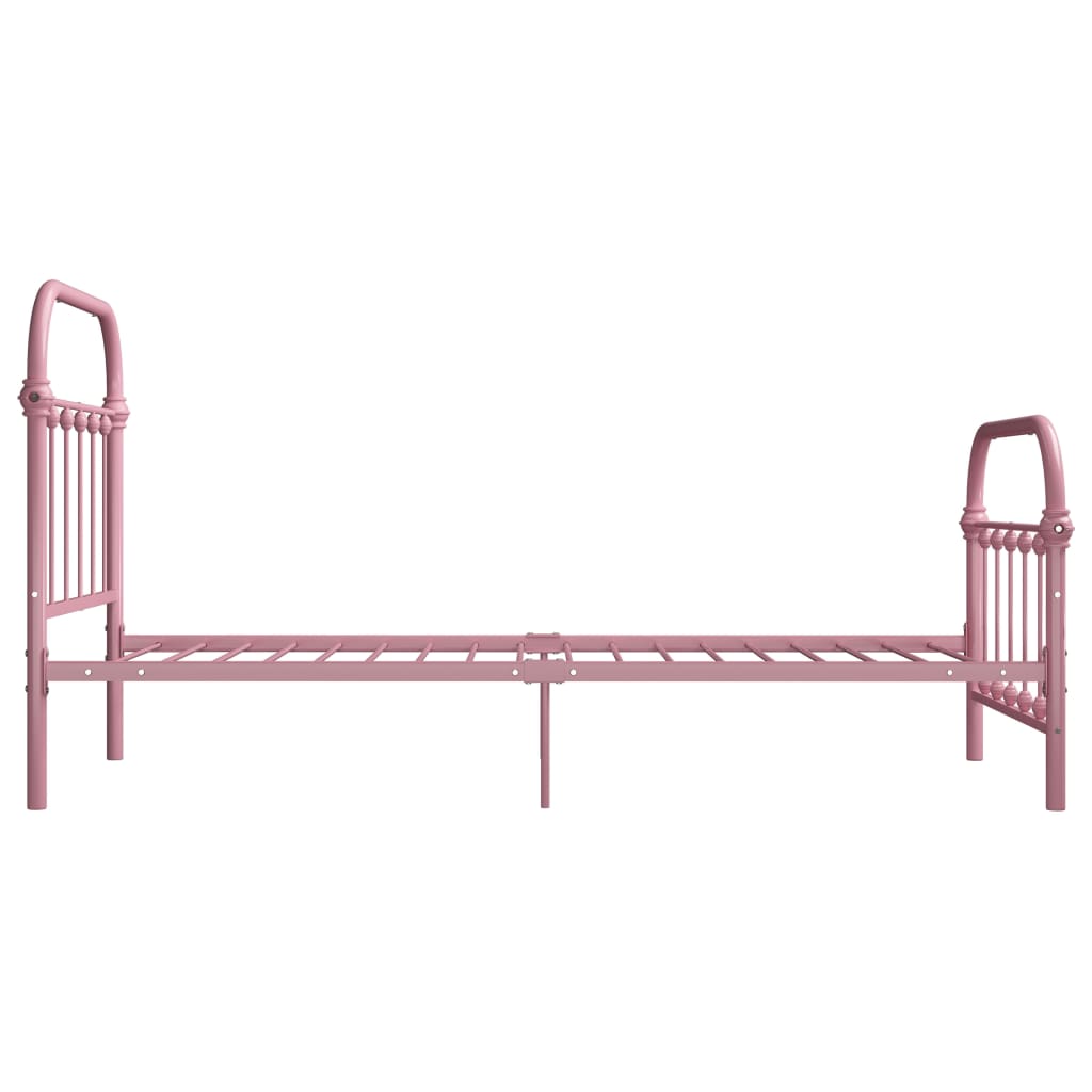 Sengeramme rosa metall 100x200 cm