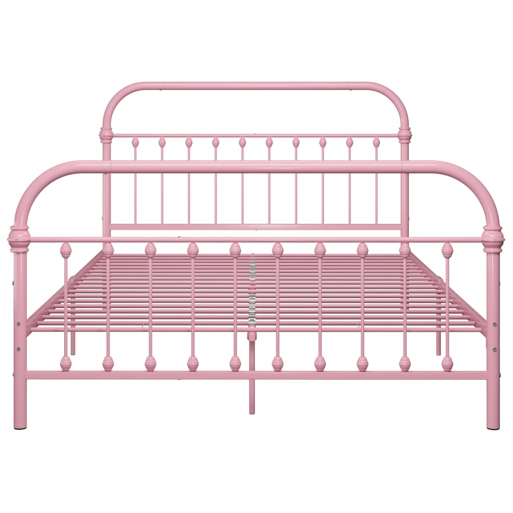 Sengeramme rosa metall 160x200 cm