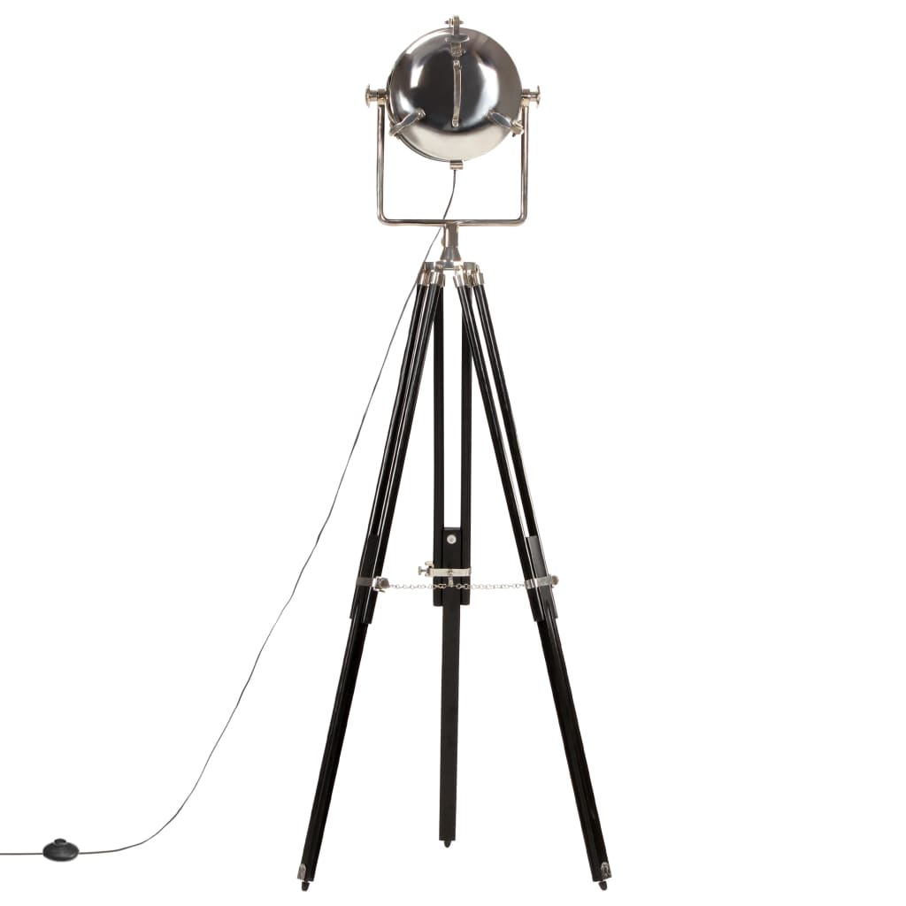 Gulvlampe med stativ heltre mango 171 cm svart