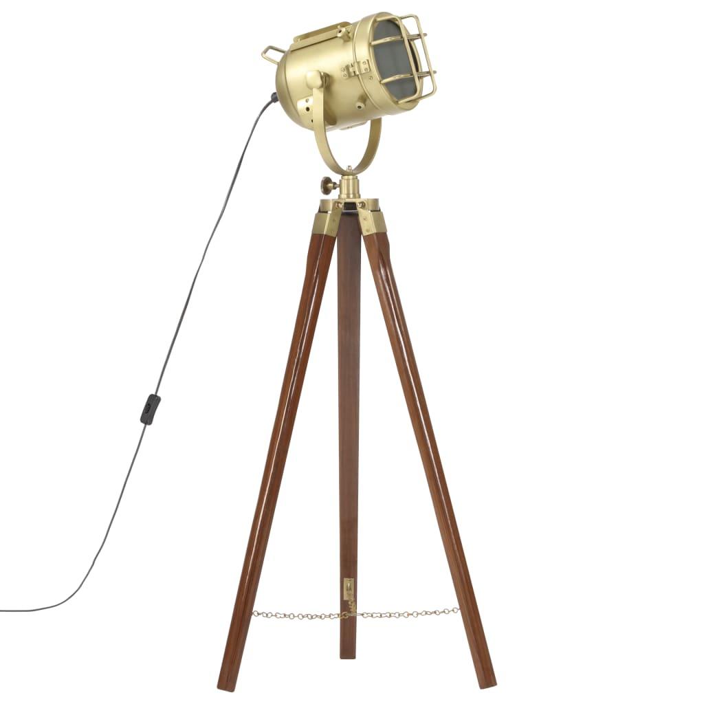 Gulvlampe med stativ heltre mango 97 cm
